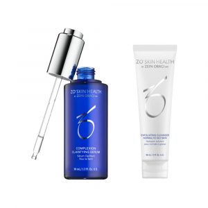 ZO Skin Health complexion clarifying serum and exfoliating cleanser
